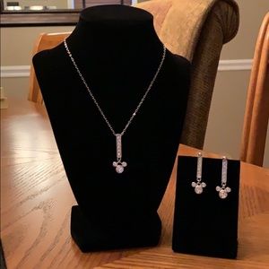 🧚‍♀️🎁 Disney Crystal Necklace Matching Earrings